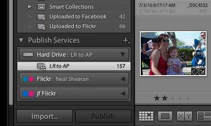 Lightroom Publish Service screen capture