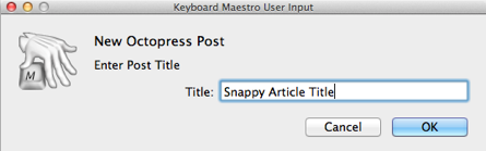 keyboard maestro text input